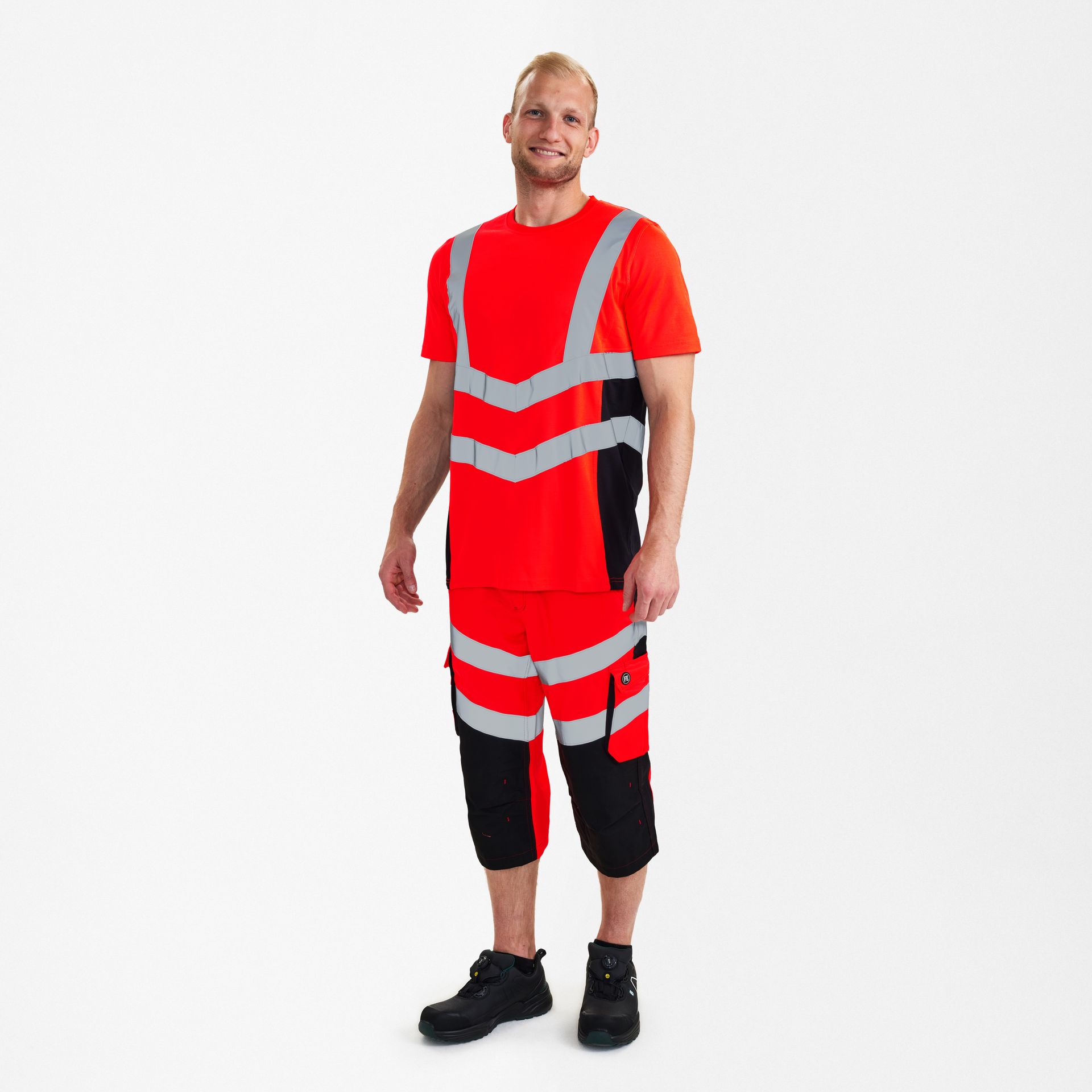Safety T-Shirt Rot/Schwarz, Gr. M