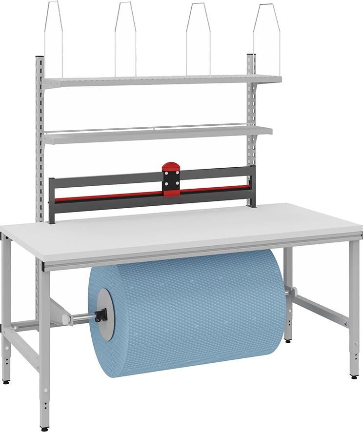 Verpackungstisch OK-V1 B1685xT800xH718-1018mm manuell verstellbar Tischplatte Melamin