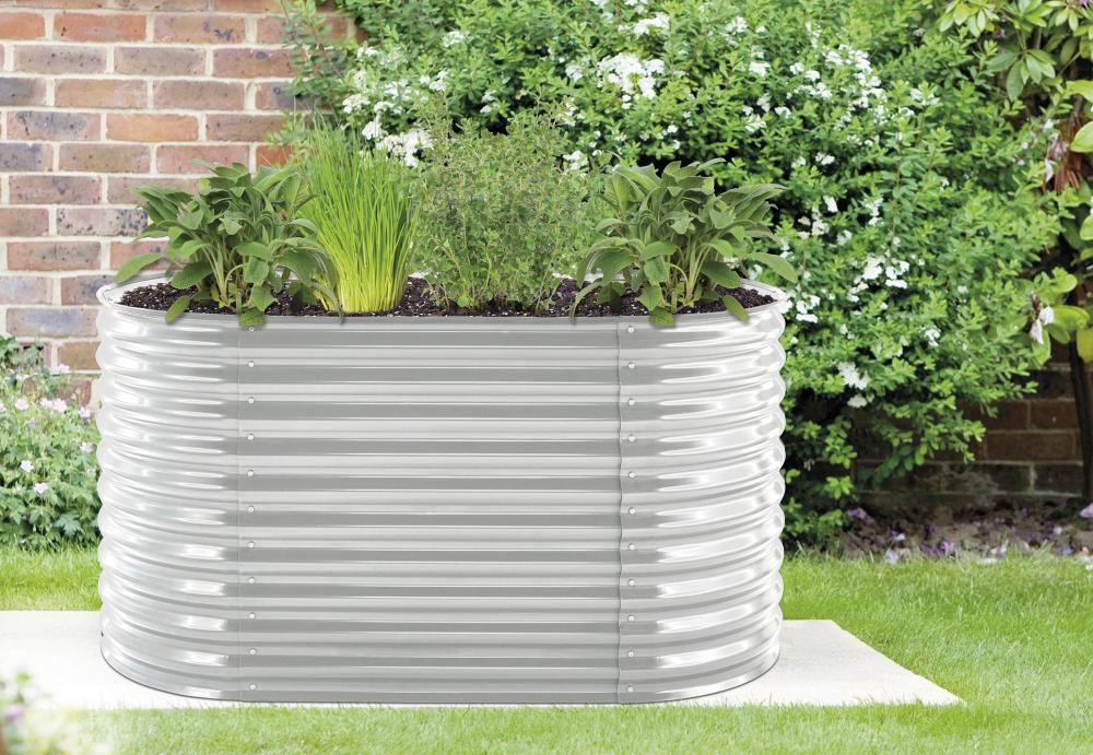 Hochet Silo oval160 x 8 0 cm x 82 cmzink auminiu m