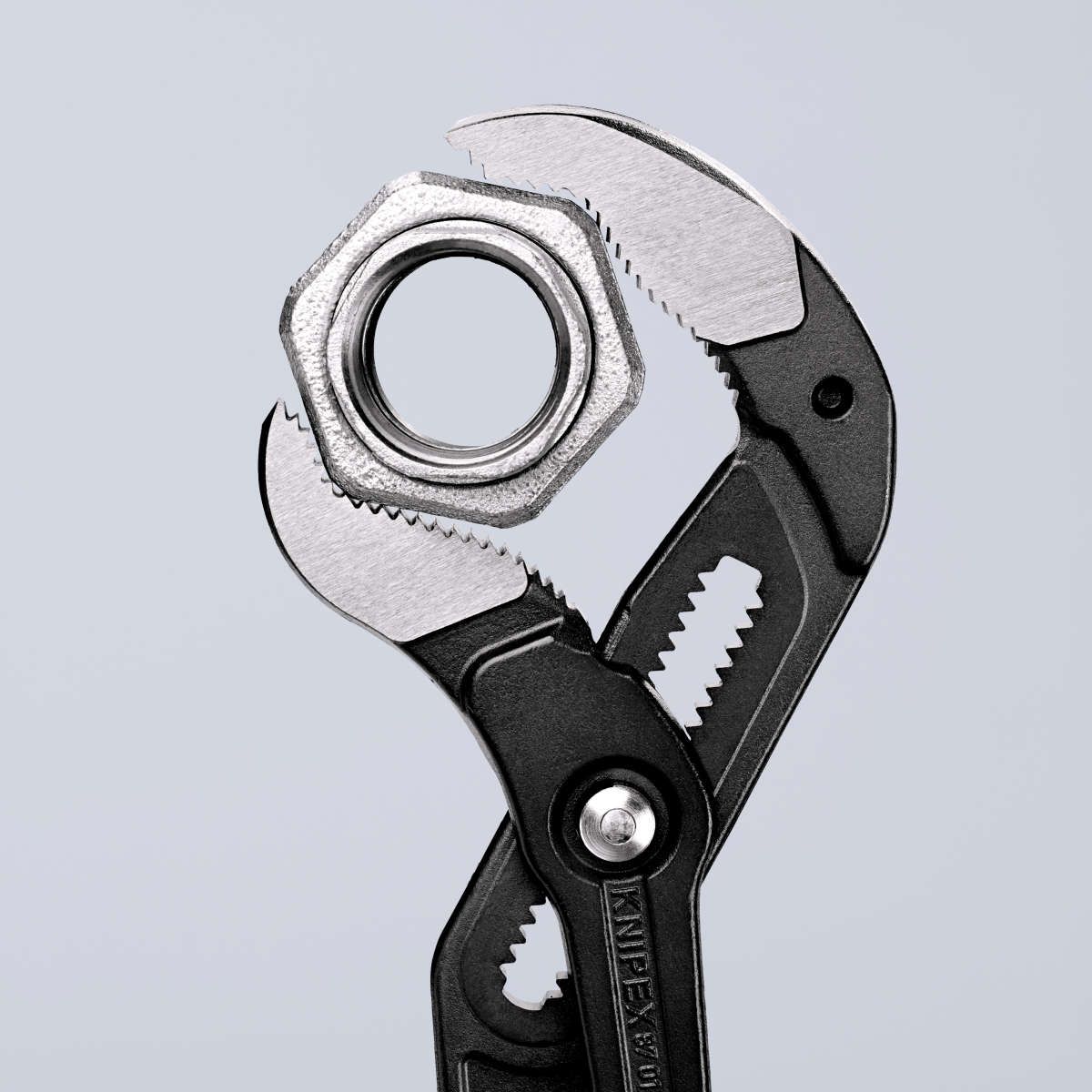 KNIPEX 87 01 560 Cobra® XXL Rohr- und Wasserpumpenzange mit Kunststoff überzogen grau atramentiert 560 mm