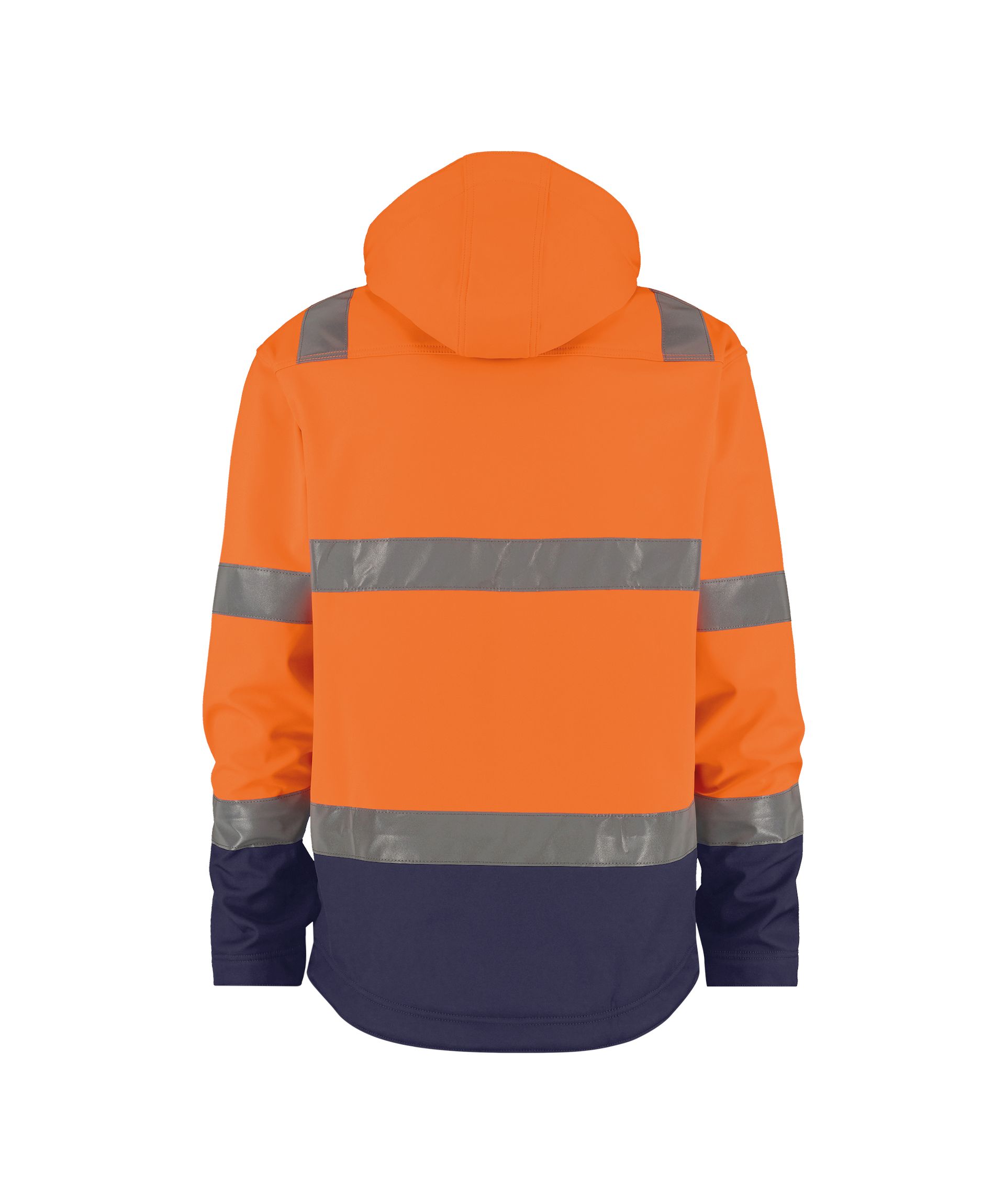DASSY® Malaga - Warnschutz Softshell-Jacke - neonorange/dunkelblau, Gr. XL