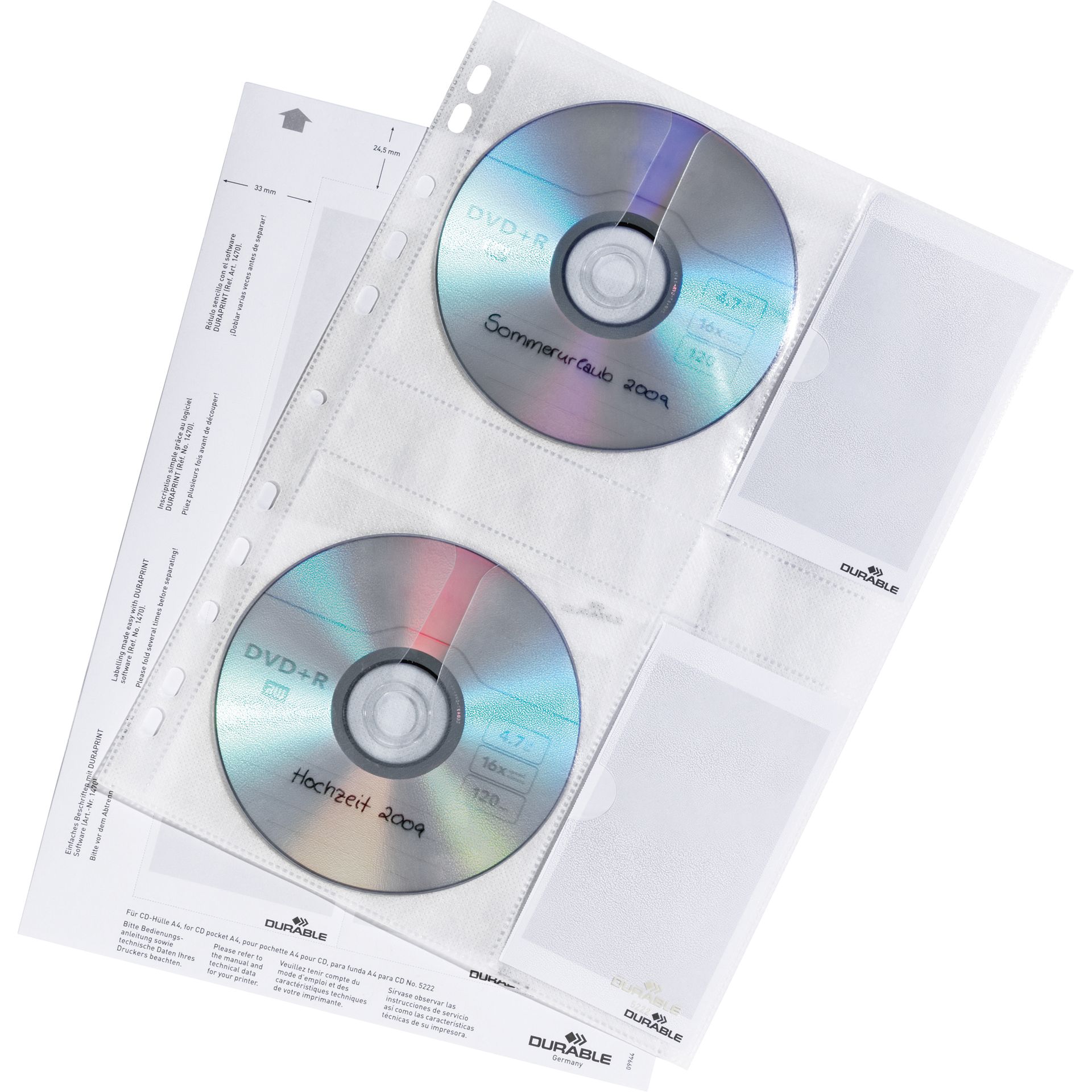 CD/DVD Hülle COVER M PP transparent 5 St./Pack.