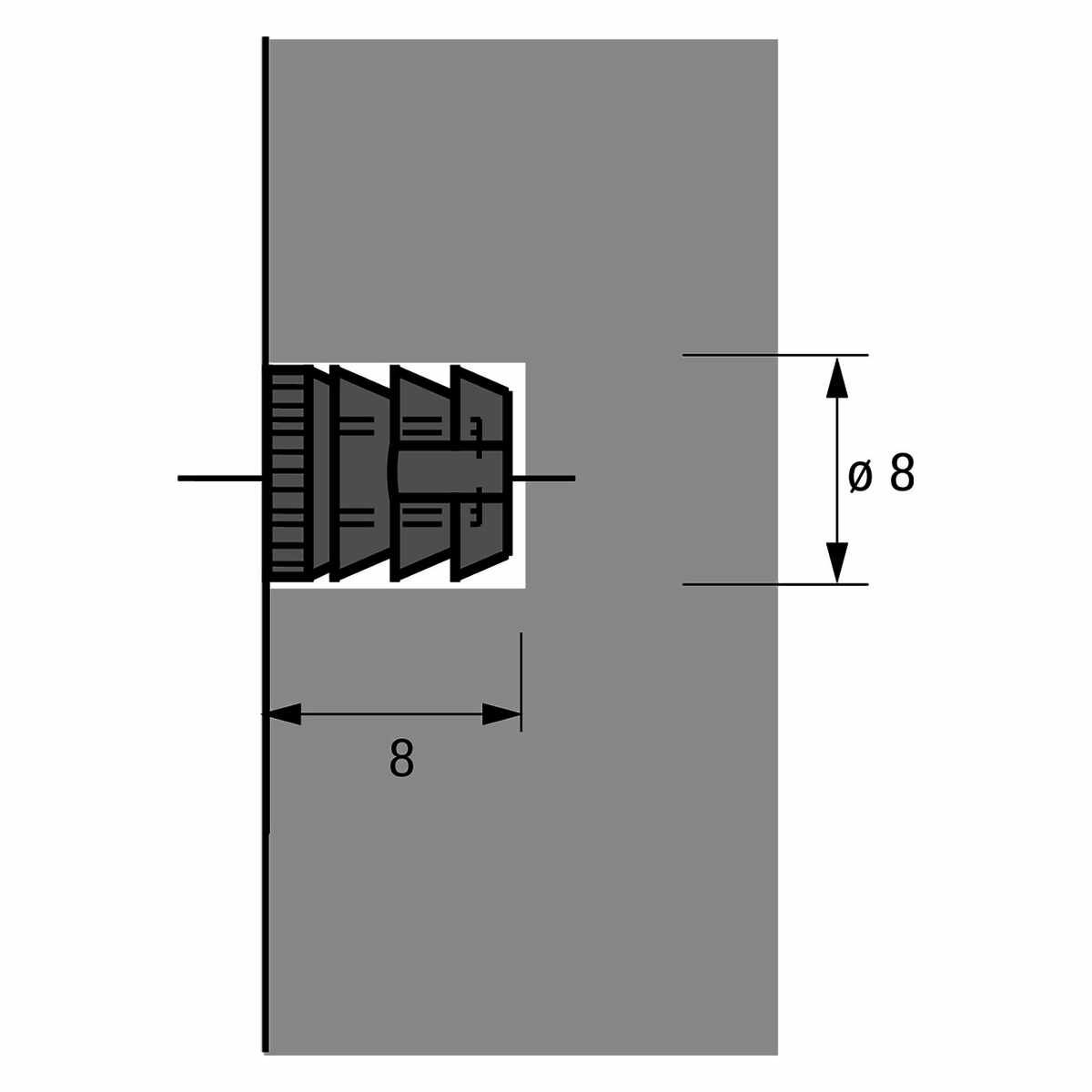 Muffe Nr.30/ M4/8mm