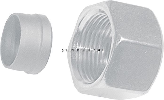 Schlauchnippel M 10 x 1 (5 L), 4 - 5mm, Stahl verzinkt
