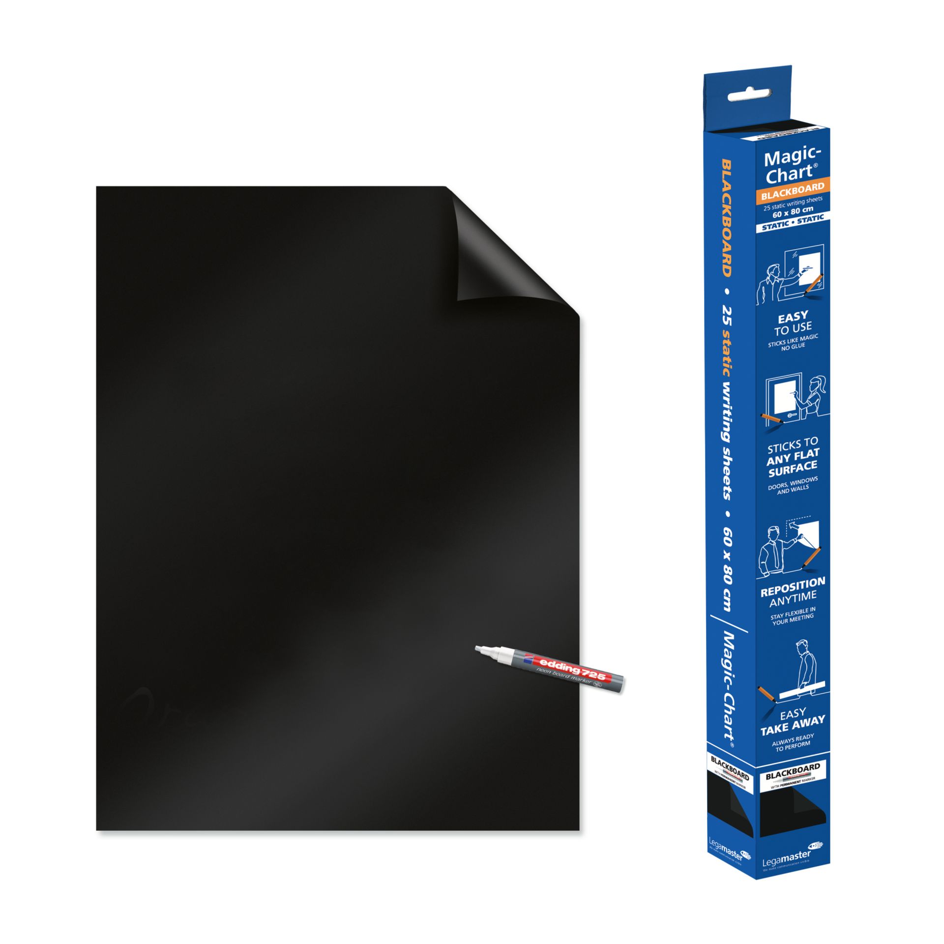 Blackboard Folie Magic Chart sw 25Bl