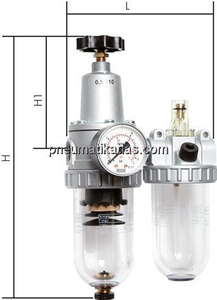 STANDARD-Wartungseinheit, 2-tlg., G 1/4", 0,5 - 10 bar