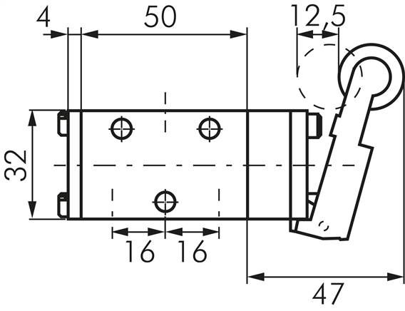 3/2-Wege (NC/NO)-Endschalter, G 1/4", Nocke, Edelstahl