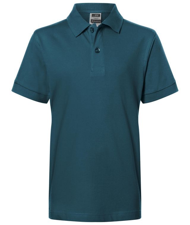 Classic Polo Junior Hochwertiges Polohemd mit Armbündchen blau, Gr. XXL