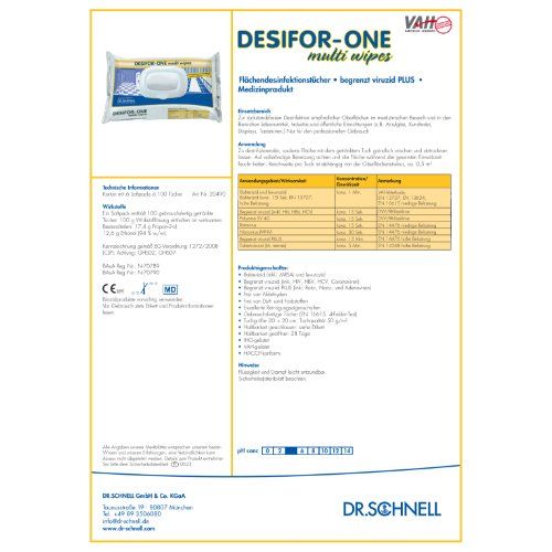 DESIFOR-ONE MULTI WIPES Softpack 100 Tücher