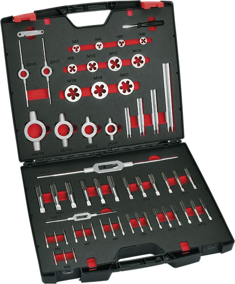 Handgewindebohrer-Set DIN352 HSS M3-20 FORMAT