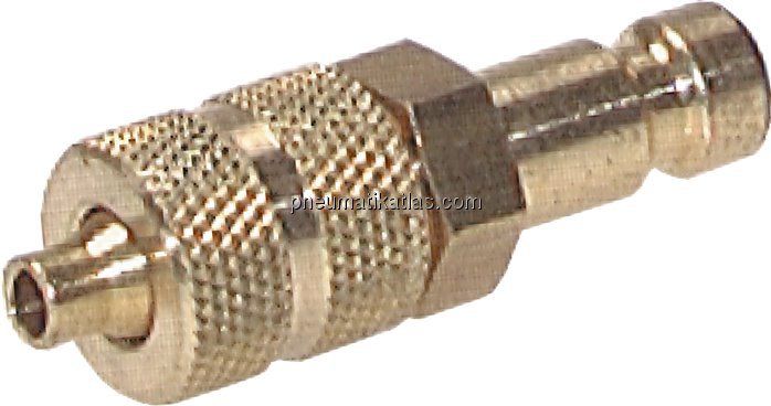 Kupplungsstecker (NW2,7) 4,3x3mm Schlauch, Messing