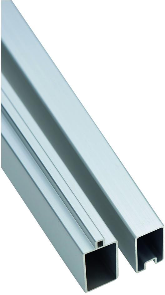 SKÄR-Serie 20x40x1790mm Aluminium Silber SET Start- & Abschlussleiste BPC-Steckzaunsystem