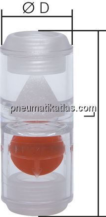 Durchflussanzeige G 1/4", Kunststoff (glasklar)