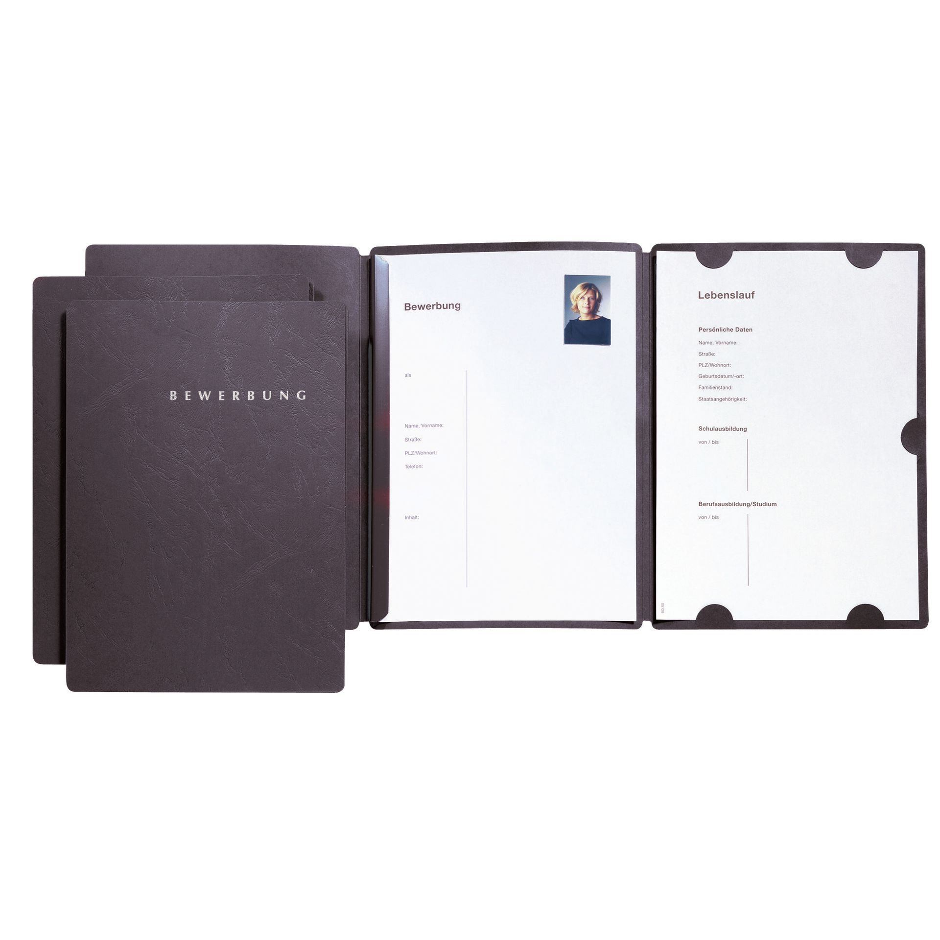 Bewerbungsmmappe Select Basic DIN A4 Karton schwarz