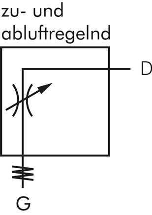 Kompakt-Drosselventil G 1/4"-6mm,zu- und abluftregelnd