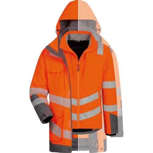 Warnschutzparka Herwin orange/grau Gr.L