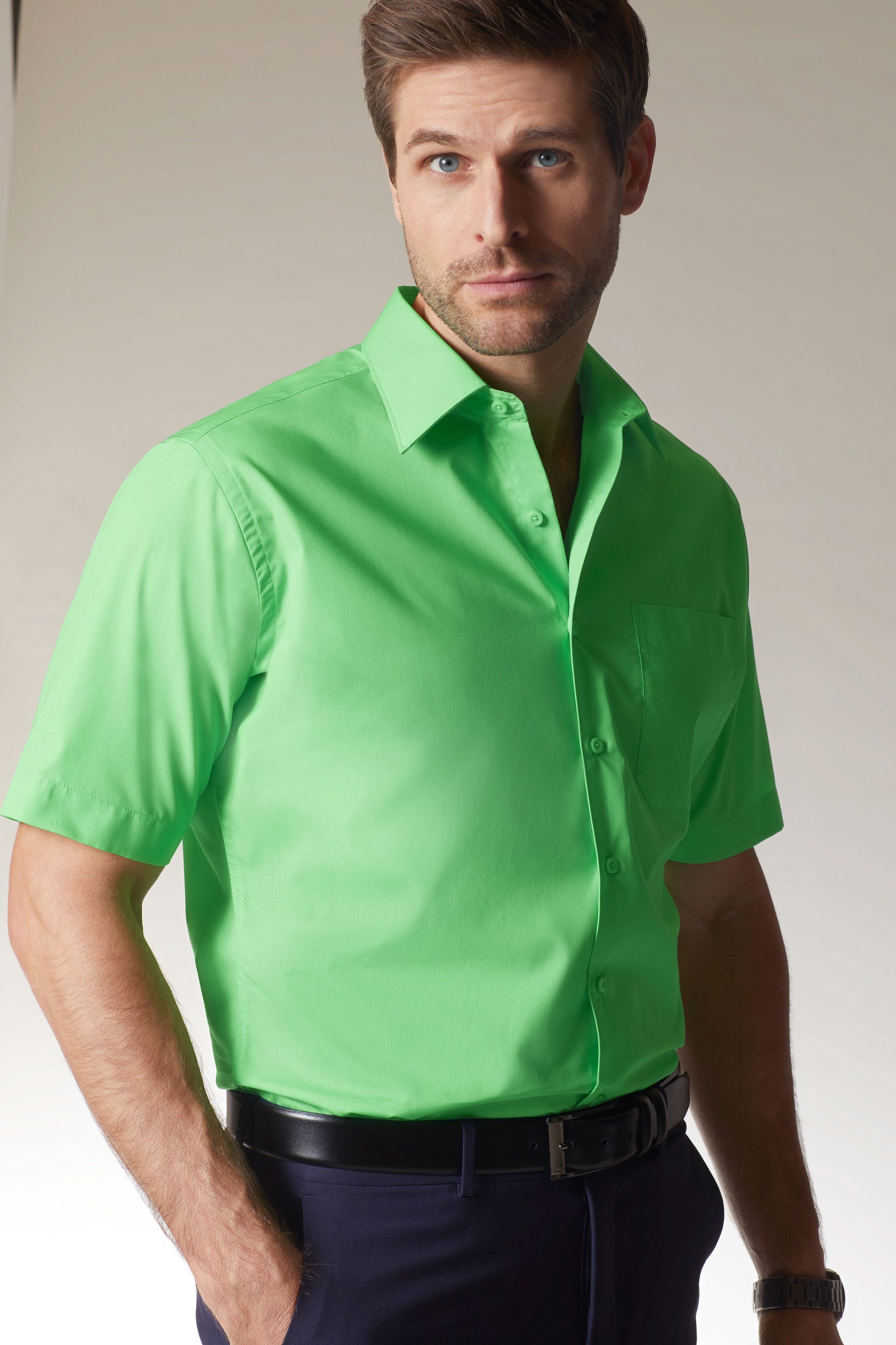 James & Nicholson JN644 Herren-Hemd, Carbon, Gr. 6XL