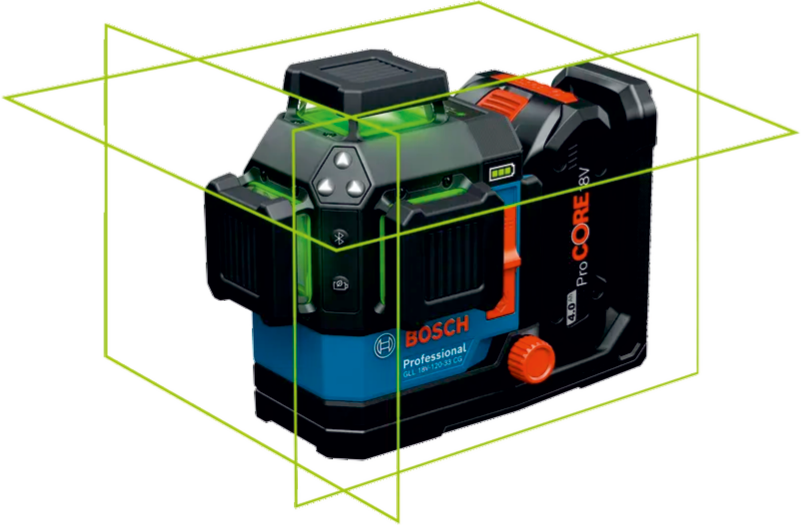 Kreuzlinienlaser GLL 18V-120-33 CG, DK20 + 18V + L-BOXX