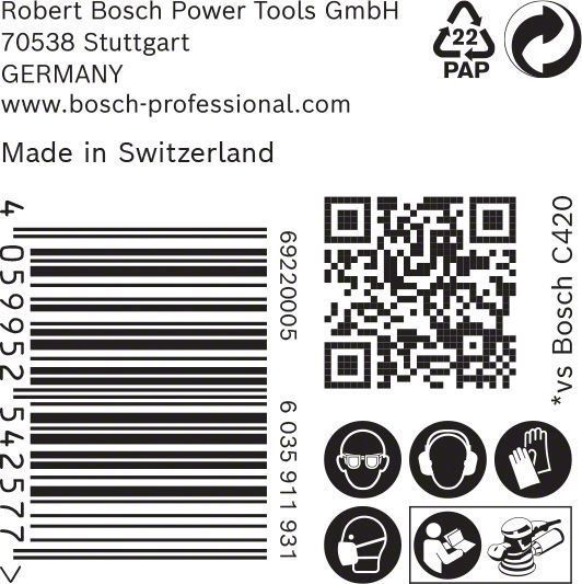 Bosch EXPERT C470 Schleifpapier mit