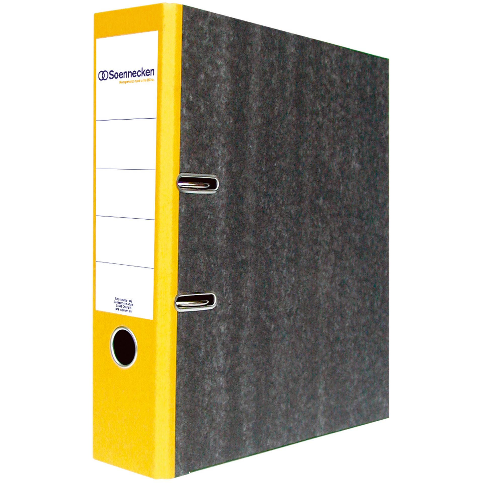 Ordner DIN A4 80mm Pappe gelb