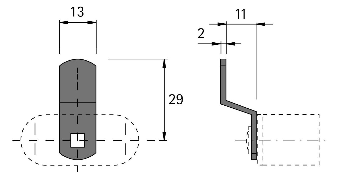 HETTICH Set Zylinderhebelschloss Z23