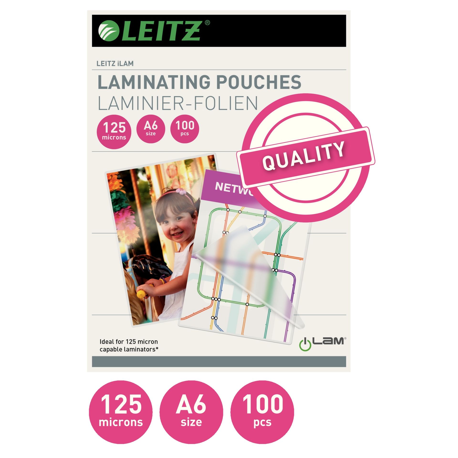 Laminierfolie DIN A6 125mic EVA 100 St./Pack.
