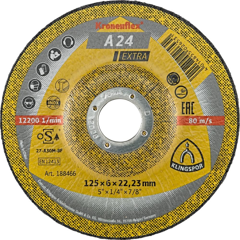 Schruppscheibe gekröpft A24 Extra 115x6mm KLINGSPOR