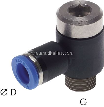 Winkel-Steckanschluss, I-Skt. M 5-3mm, IQS-Standard