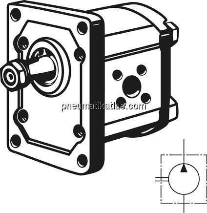 Bosch-Zahnradpumpe 4,0 ccm, Plesseyflansch, rechtsdrehend