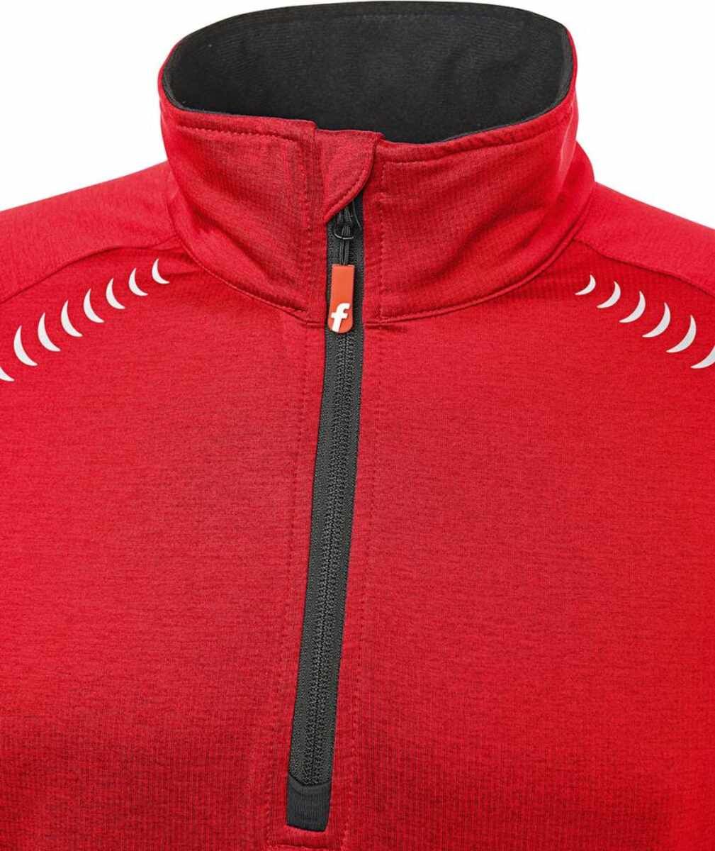 Tech-Fleecepullover rot/schwarz meliert Gr. XS Fortis Elements