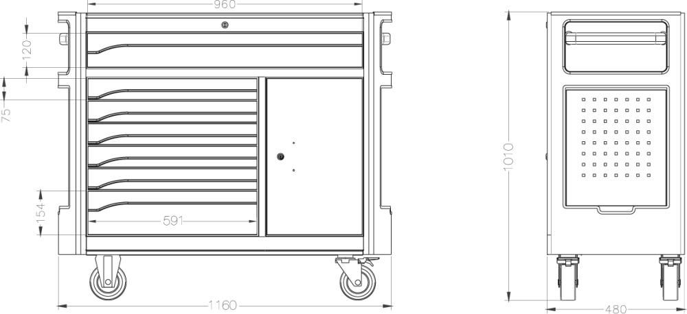 Werkstattwagen 1170x490x1030mm FORMAT