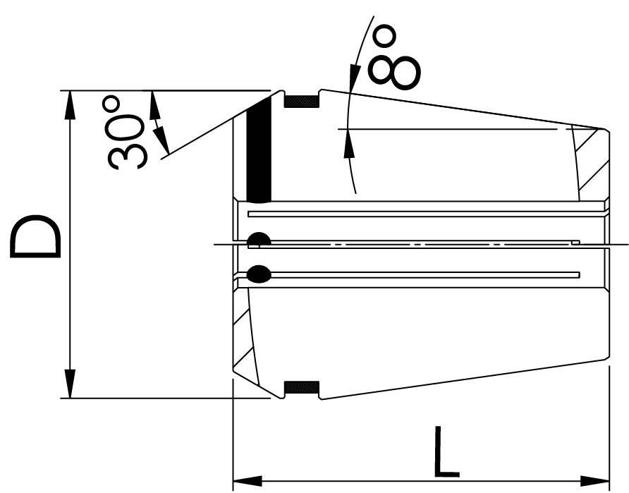 Spannzange 425E Innenkühlung GERC16 3mm FAHRION