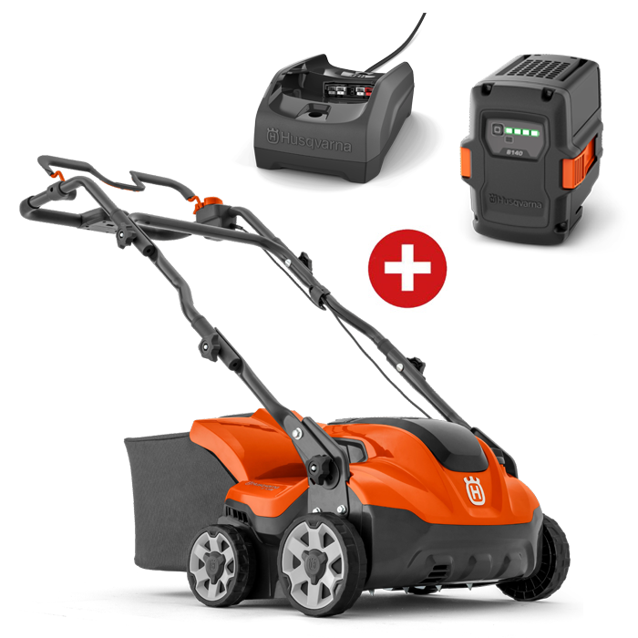 Husqvarna Akku-Vertikutierer S 138i inkl. Akku B140 und Ladegerät C80