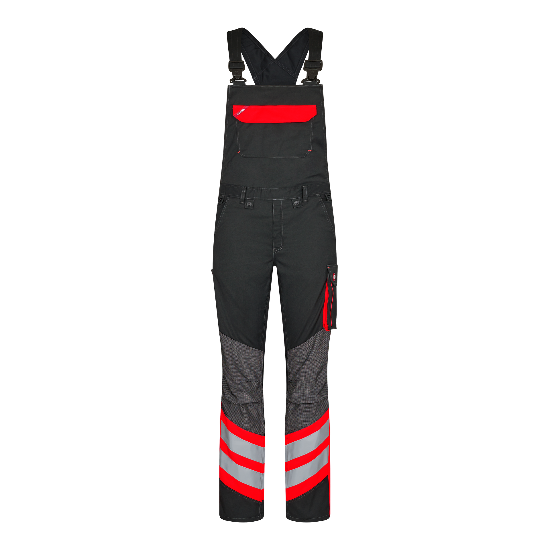 Cargo Latzhose Schwarz/Rot, Gr. 22