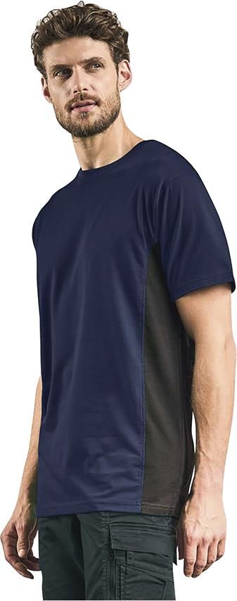 Contrast T-Shirt, navy/charcoal Gr. L Promodoro