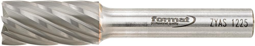 Frässtift HM zylindrisch mit Stirnverzahnung 1225 Alu 6mm 12x25mm FORMAT