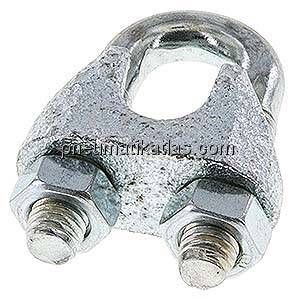 Drahtseilklemme f. 11,0mm Seil, M 8, B=20, Stahl verzinkt