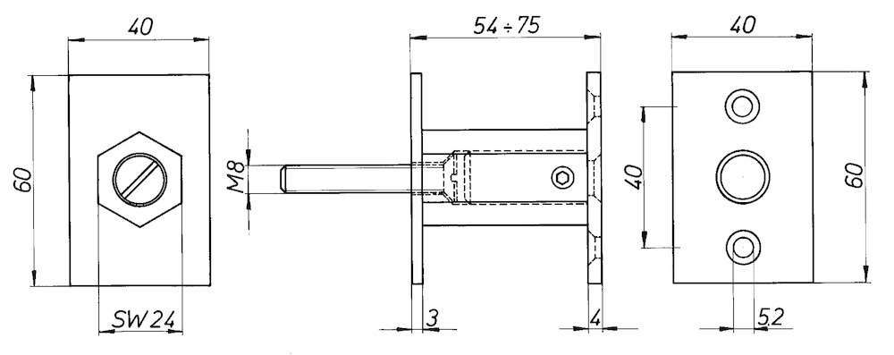 Abstandhalter 5225/01 Silber Elox.