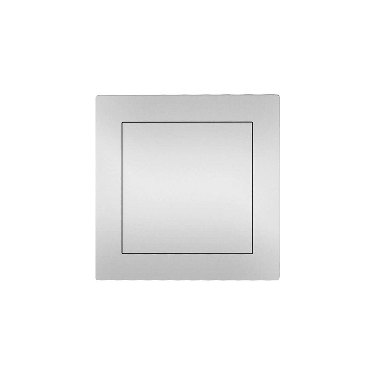 Einlassmuschel geschlossen quadratisch Aluminium naturfarbig