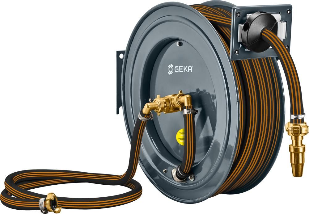 GEKA plus automatischer Schlauchaufroller PA20GSKinkl 15m-EPDM-Schlauch EURO TRIX 3/4"& Arm.