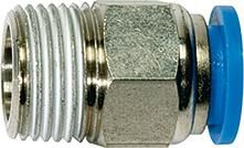 Gerade SteckverschraubungBlaue Serie, R1/2 a., Schlauch-Ø 10 RIEGLER