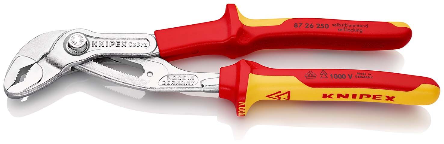 KNIPEX Cobra® VDE Hightech-Wasserpumpenzange, isoliert isoliert mit Mehrkomponenten-Hüllen,