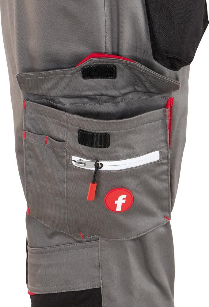 Damen-Cargohose Flex grau/schwarz/rot Gr. 38 FORTIS