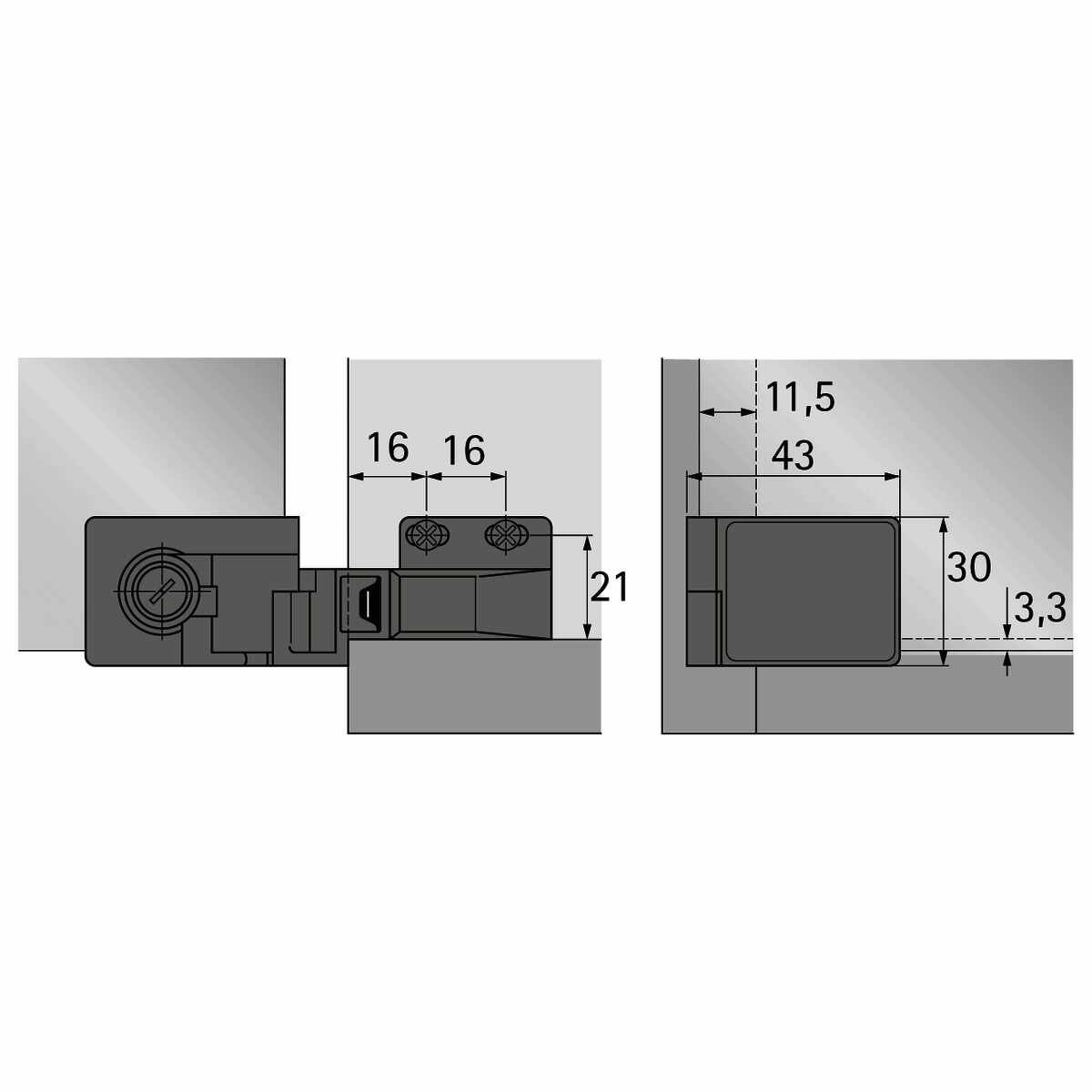 Glastürscharnier Et 5160 Ni