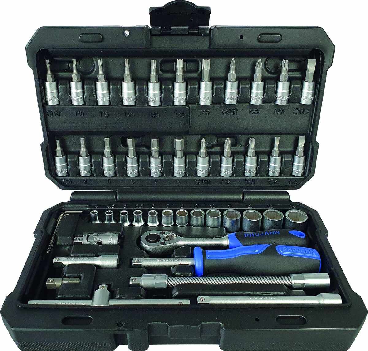 "1/4"" Steckschluessel Satz 46tlg proficraft, 72 Zah"