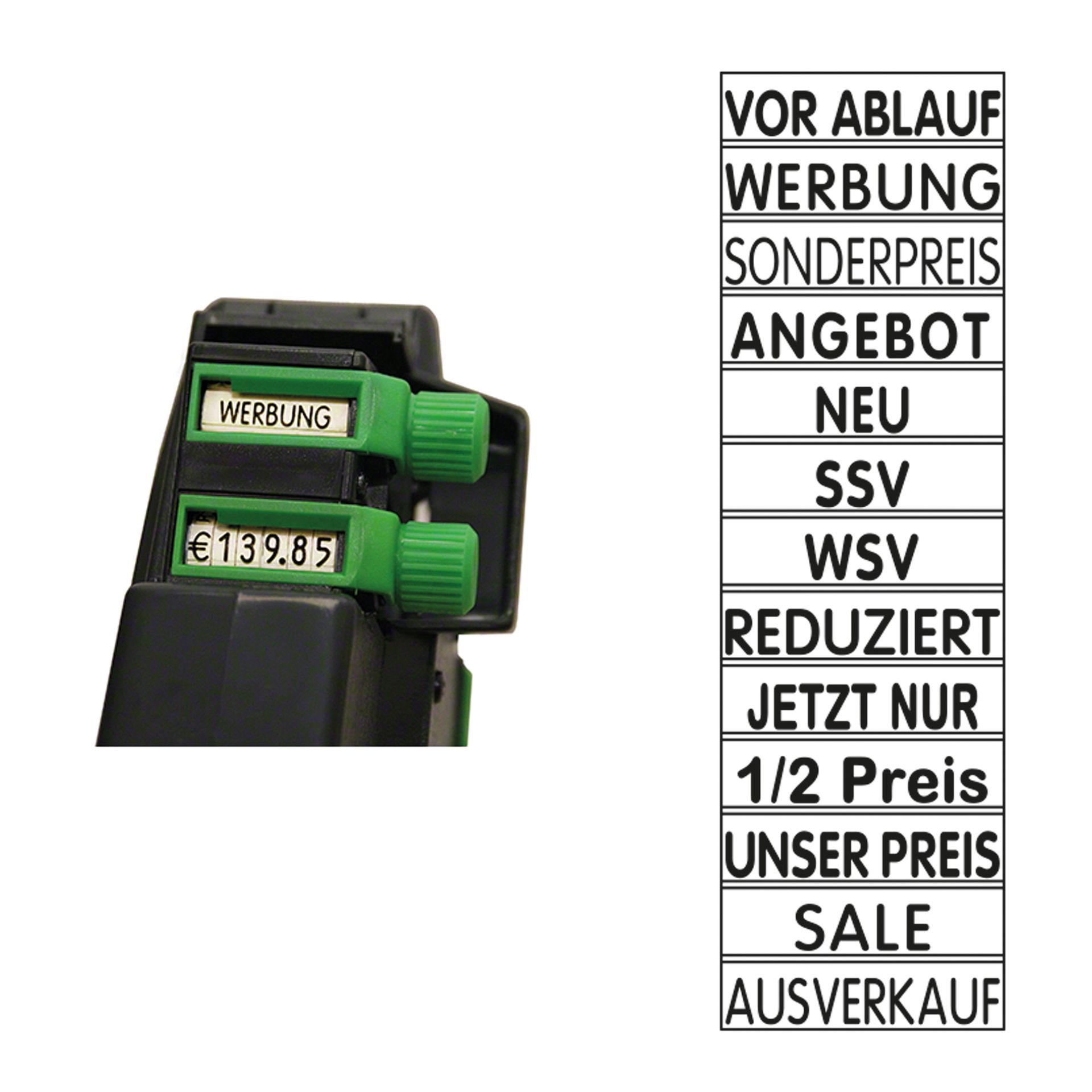 Handauszeichner Wortband 9 Ziffern