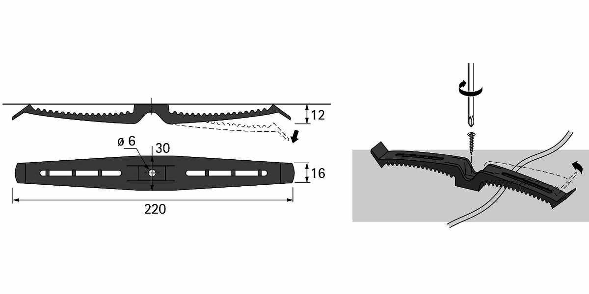 Kabelhalter Doppelt