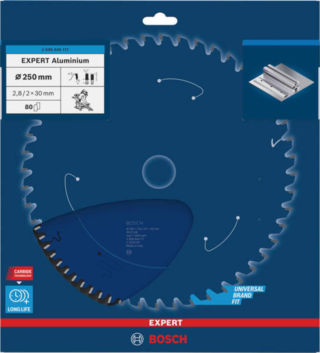 EXPERT Aluminium Kreissägeblatt, 250x2,8/2x30 mm, Z80