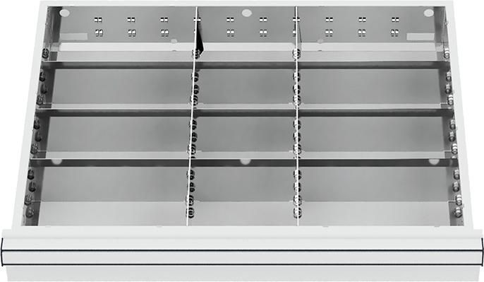 Schubladeneinteilung Metalleinteilung BLH 75 mm Innenmaß 600x450 mm