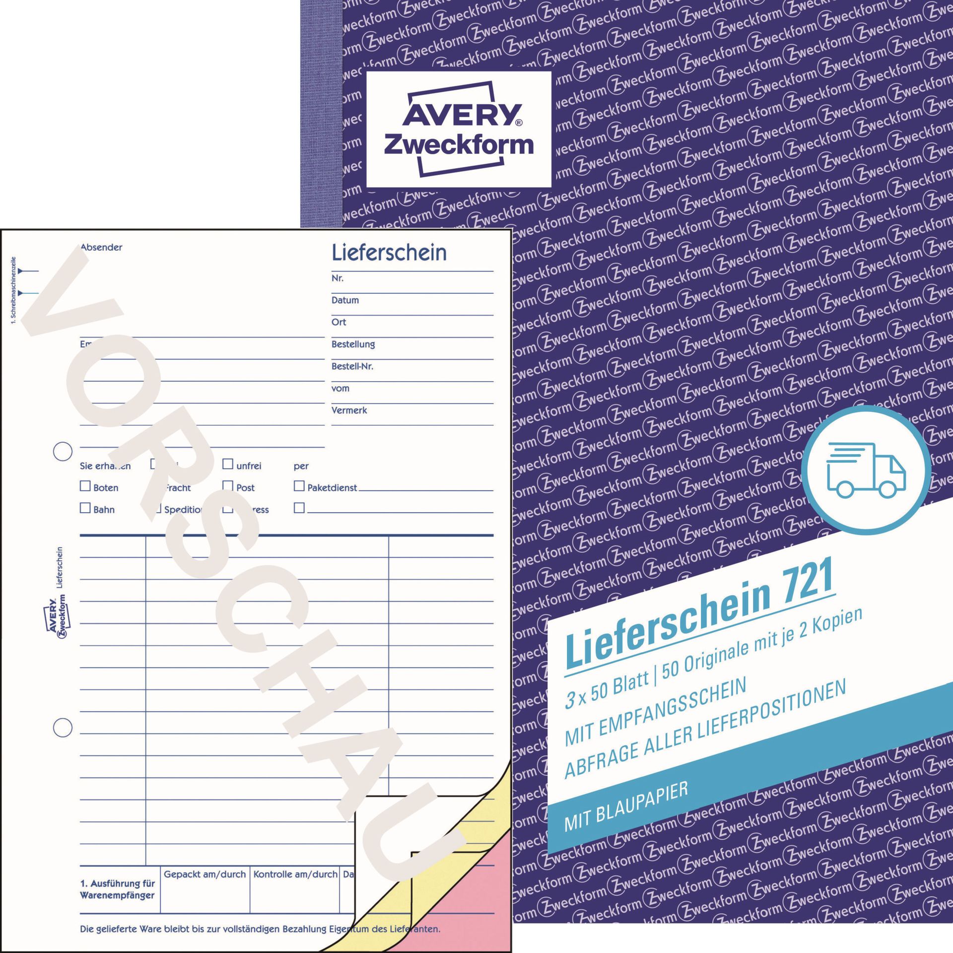 Lieferschein DIN A5 3x50Blatt
